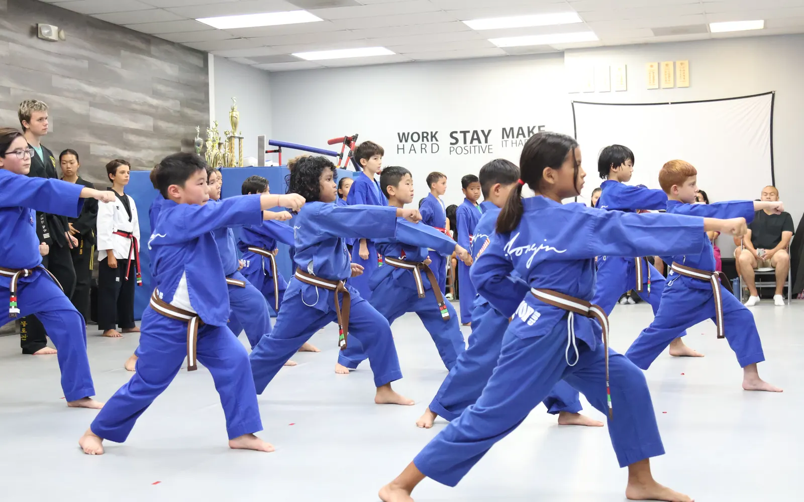 Cypress training floor during class
